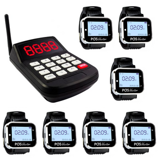 Система виклику персоналу POS Vector CTK202+PSR7 кухонний передавач кухаря + 7 пейджерів офіціанта CTK202+PSR7 фото