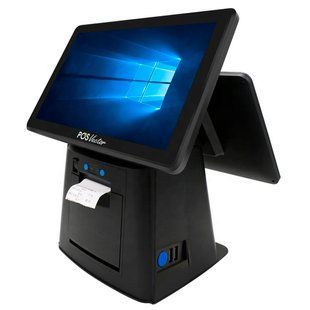 Сенсорный POS-терминал POS Vector Selena 11,6&rdquo; 3-в-1 с двумя экранами и встроенным принтером чеков. ПОС терминал на Windows 8/128 ГБ PS-099W-2-scrn фото