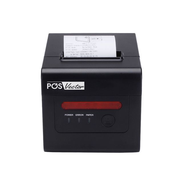 Кухонный принтер чеков POS Vector на 80/58 мм для беспроводной печати (USB, LAN, Wi-Fi) PS-H801UCLW фото