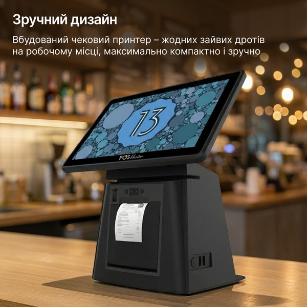 ПОС термінал моноблок POS Vector Selena 11,6&rdquo; 2-в-1 з вбудованим принтером чеків. Сенсорний POS-термінал на Android 13 4/32 ГБ з чекодруком GC099A-4/32 фото